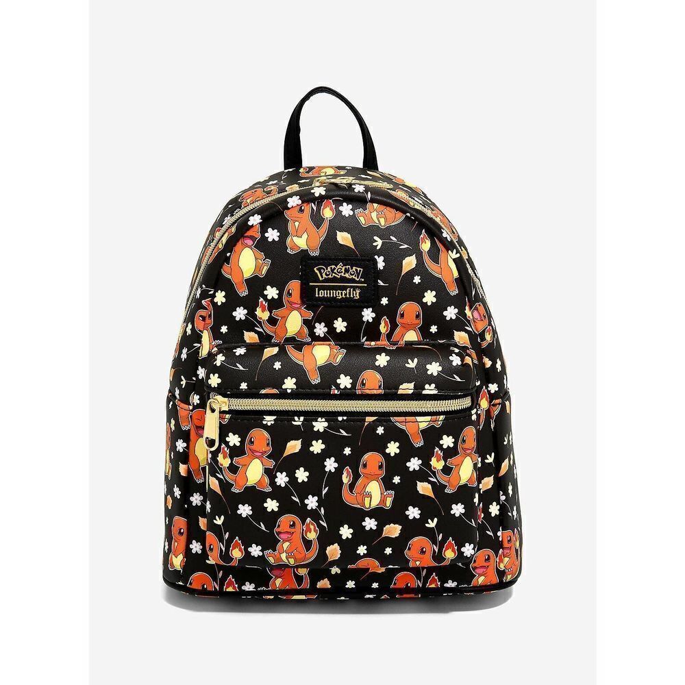 Loungefly Pokemon Charmander All Over Placement Daisy Pattern Bag Mini Backpack